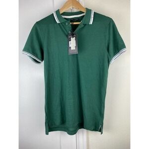 NWT Brave Soul London Men's Size S Green White Polo Shirt